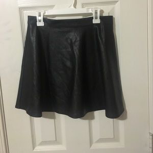 Leather mini skater shirt